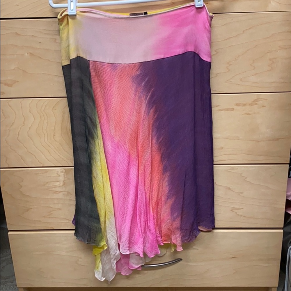Tie Dye designer vintage silk skirt